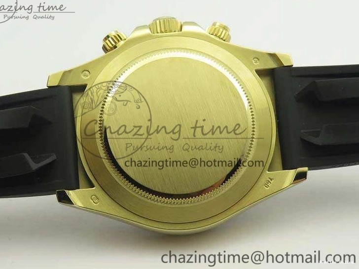 0109 Tailored Daytona 116518 LN YG ARF 1:1 Best Edition Black Dial On Rubber Strap A4130 Super Clone 3479